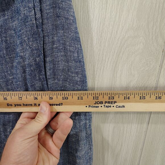 Old Navy Jumpsuit Linen Rayon Blend Womens Blue Chambray Spaghetti Strap Size XS - Picture 6 of 10